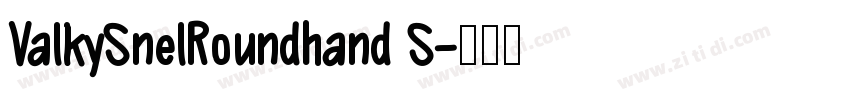 ValkySnelRoundhand S字体转换